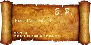 Buzi Paszkál névjegykártya